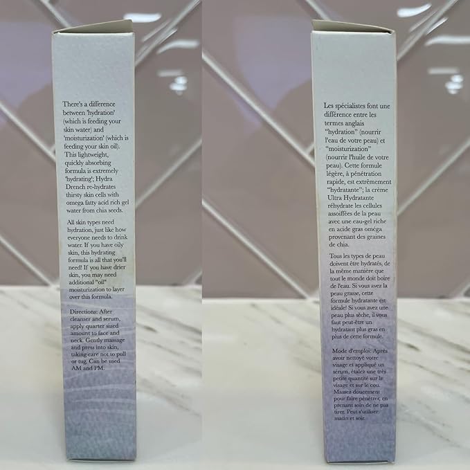 100% PURE Hydra Drench Cream, Daily Face Moisturizer with Hyaluronic Acid, Rose Water, Skin Care for All Skin Types, Natural Face Cream - 1.4 Fl Oz