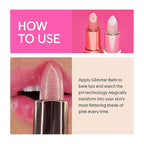 Winky Lux Rosé Glimmer Balm -Hydrating ph Lip Balm, Natural Pink Tint with pH Color Changing, Moisturize & Soften Lips While Leaving Sheer Pink Tint, with Vanilla Scent