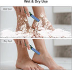 2-in-1 Stainless Steel Foot File & Callus Remover - Dual-Sided Pedicure Scrubber Tool, Hard Dead Skin & Corn Removal, Hygienic Durable Foot Rasp for Soft Smooth Feet (Dark Green)