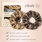 Large Satin Scrunchies, 8 Pack Sleepy Hair Tie Oversized 6inch Satin Scrunchies for Thick Hair Women Girl