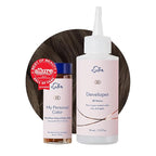 eSalon Permanent Hair Color & Hair Dye Kit - Dark Brown Natural Golden - Personal Colorist for Up To 100% Gray Coverage, All Hair Types - Professional-Grade Ammonia-Free Dye