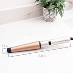 REMINGTON SHINE THERAPY Curling Wand, Infused with Argan Oil & Keratin, 1-1 ½ Inch Tapered Curling Iron for Tousled Waves, includes Heat Glove