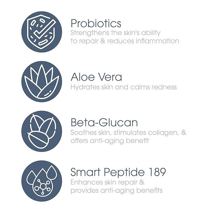 Glowbiotics Probiotic Revitalizing Cleanser - Anti-Aging Face Wash with Peptides - 5 oz - Hydrating Gel for Hormonal, Dry & Mature Skin