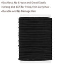 79Style Fabric Hair Ties Set: 60 Pieces - Elastic Ribbon Knotted Ponytail Holders, No Damage Cloth Flat Bands for Women and Girls (40 Ribbon Ties + 20 Black Ties)