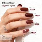 18ml Dark Red Nail Polish Large Volume Quick Dry Nail Polish, Long Lasting Shine, Fingernail Toenail Nail Art DIY Home Travel Nail Art Gift