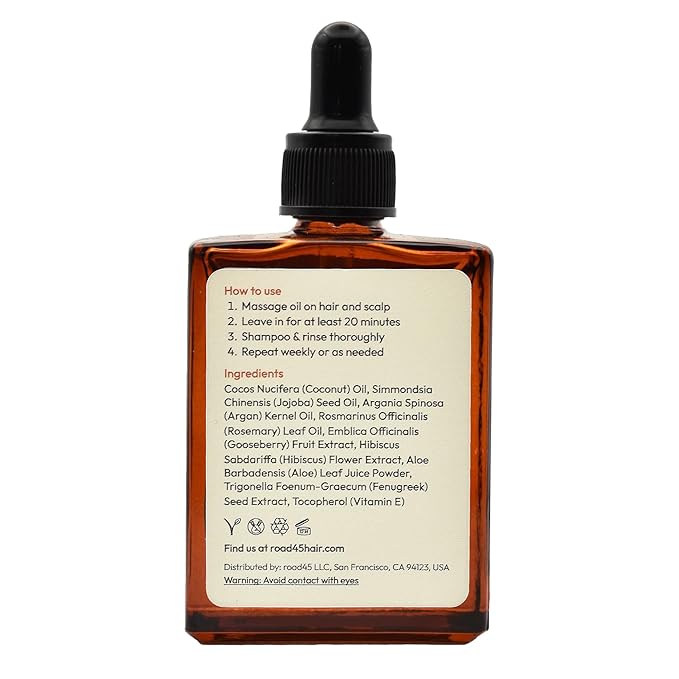 Heritage Hair Oil | Nourishing prewash blend | For dry, damaged, or frizzy hair | 100% Organic ayurvedic formula | Rosemary infused