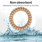 JessLab Spiral Hair Ties for Women, 10-Pack Traceless No-Damage Ponytail Holders, Coils Hair Bands for Girls, Assorted Colors