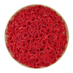 3200 Pcs Elastic Rubber Bands Small Hair Ties Hair Rubber Mini Hair Bands Hair Elastics Tiny Soft Holder Ponytails for Girls (Red)
