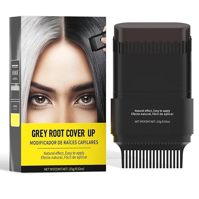 Gowwim Root Touch up Powder, Instantly Gray Hair Cover up Hairline Powder for Women & Men Waterproof and Sweatproof Root Cover Up Long-Lasting for Thinning & Loss Hair (dark brown5, 15g)