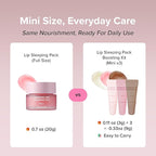Klavuu Lip Mask Sleeping Pack Boostking Kit – Overnight Deep Hydrating Korean Lip Balm Treatment for Very Dry, Chapped Lips | Lip Lightening & Plumping with Instant Hydration | Gentle Exfoliating