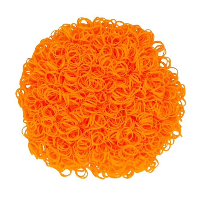 3200 Pcs Elastic Rubber Bands Small Hair Ties Hair Rubber Mini Hair Bands Hair Elastics Tiny Soft Holder Ponytails for Girls (Dark Orange)