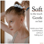 OLESILK 100% Mulberry Silk-Scrunchies for Hair Sleep, Women Grils Silk Hair Ties for Frizz & Breakage Curly Hair, No Damage, Elastics Ponytail Holder, 3 Pack