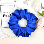 CEELGON Royal Blue Big Satin Scrunchie6.5 Inches Jumbo Scrunchies Silky Hair Ties Oversized Ponytail Holderfor Thick Curly Hair Extra Large Hair Accessories for Women (Royal Blue)