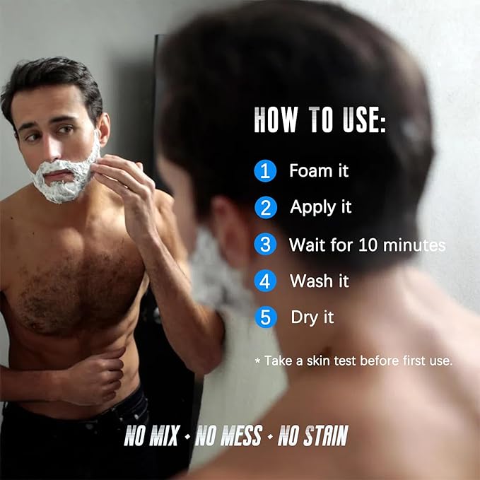 Mens Beard & Mustache Dye Shampoo, Instant 100% Grey Hair Coverage, 3 in 1 Black Beard Color Shampoo for Men Facial Hair, Easy to Use & Dermatologist Tested, 200ML