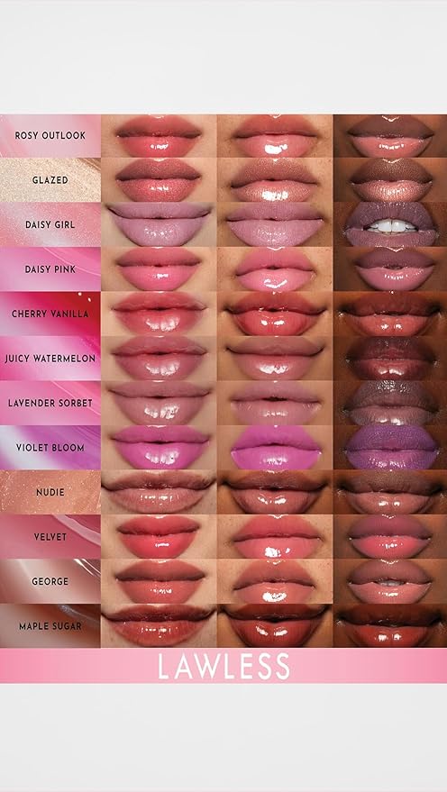 Lawless Forget the Filler Lip Plumping Line Smoothing Gloss - Daisy Pink - Premium Volumizing Lip Gloss with Natural Ingredients Designed to Plump, Firm, and Hydrate Lips 0.11 oz