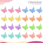 50 Pcs Mini Butterfly Hair Clips, 90s Cute Hair Accessories for Girls Kids Toddler, Tiny Small Y2k Claw Clip for Women Styling 8 Assorted Colors (Pastel Paradise)