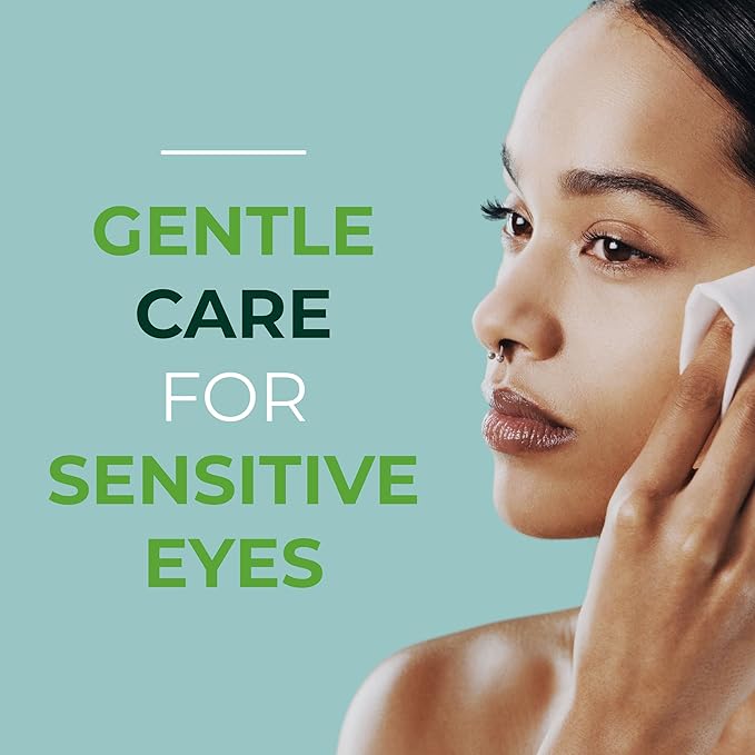 NOVEHA 180PCs Tea Tree Oil Eyelid & Lash Wipes With Hyaluronic Acid, Green Tea & Chamomile For Blepharitis & Itchy Eyes, Individually Wrapped Eyelash Wipes Natural Makeup Remover & Daily Cleanser