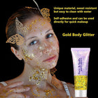 Go Ho White Silver and Gold Face Body Glitter Gel,Holographic Long Lasting Chunky Sequins Glitter Makeup for Singer Concerts,Parties,Performances,Stages,Festival Rave Accessories