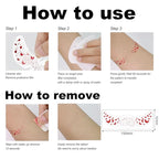 10Pcs Halloween Face Makeup Patches, Glitter Freckles Face Tattoo for Teenagers & Young Women, Sparkle Freckles Makeup Patches, Waterproof Face Glitter Freckles (10Pcs Red)