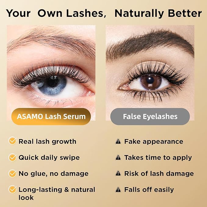 Eyelash & Eyebrow Growth Serum – 15 Plant Extracts for Longer, Denser & Fuller Lashes & Brows, Boosts Natural Hair Development,eyelash serum,Hypoallergenic Oil-Free,lash growth serum (Glossy Black)