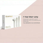 GLAMUP® 6 in 1 Hot Air Styler, Upgraded Long Barrel, Round Brush, Powerful High Speed Dryer, Tight Grip, Curling Volumizing Gift Set with Travel Bag