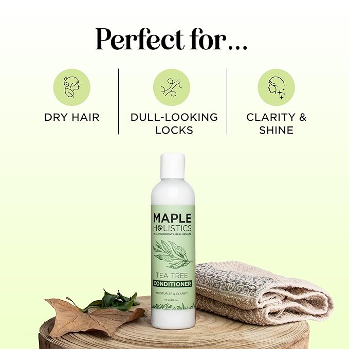 Tea Tree Conditioner for Dry Hair - Tea Tree Oil Conditioner for Oily Hair and Sulfate Free Conditioner for Dry Hair - Cleansing Conditioner and Tea Tree Dry Scalp Care with Tea Tree Oil for Hair