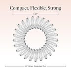 Kitsch Spiral Hair Ties for Women - Creaseless and Dent-free Coil Hair Ties | No Damage, Phone Cord Coils | Made of Flexible and Durable Plastic | Ideal for Daily Use - 8pcs Basics