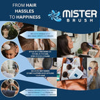 2-in-1 Hairbrush Mister – Innovative Hair Mist & Brushing Tool for Wet & Dry Hair Styling – No-Tangle Bristles, Convenient Water Reservoir, Easy-to-Use (Pink)