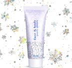 Christmas Face Glitter - Holiday Gift for Women Girls, Chunky Sparkling Glitter Makeup, Party Costume Accessories Christmas Stockings (Silver Body Glitter)