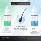 AM/PM Hair Growth Serums for Women & Men – Redensyl Capixyl Procapil GHK-CU Multi-Peptide & Stem Cell Formula| DHT Blocker Topicals | Regrowth Treatment | Hair Loss Support Bundle | Follicle Spray