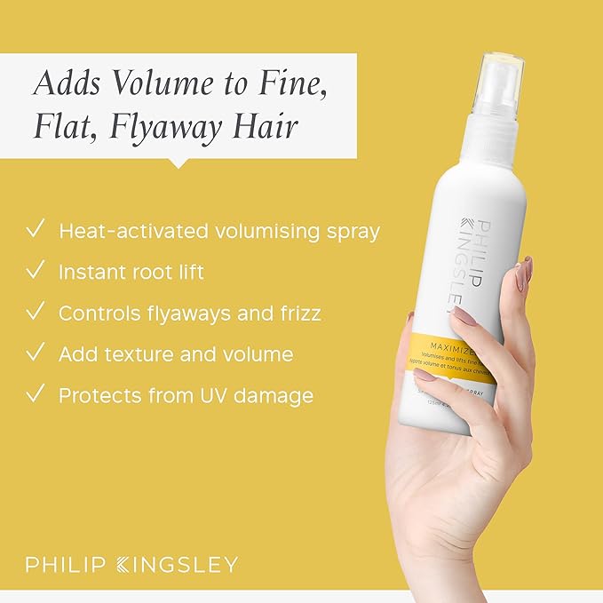 PHILIP KINGSLEY | Maximizer Root Boosting Spray |Volumizing Hair Spray that Adds Texture, Boosts and Lifts Fine, Flat, Limp Hair | Heat Protection Spray for Hair | 2.02oz