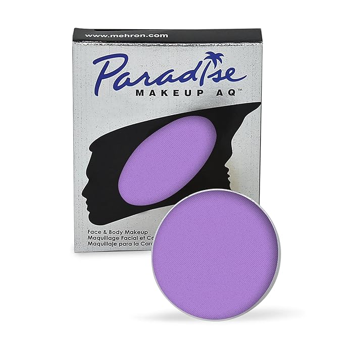 Mehron Makeup Paradise Makeup AQ Refill Size | Stage & Screen Performance, Face & Body Painting, Beauty, Cosplay, and Halloween | Water Activated Face Paint, Body Paint .25 oz (7 ml) (PURPLE)