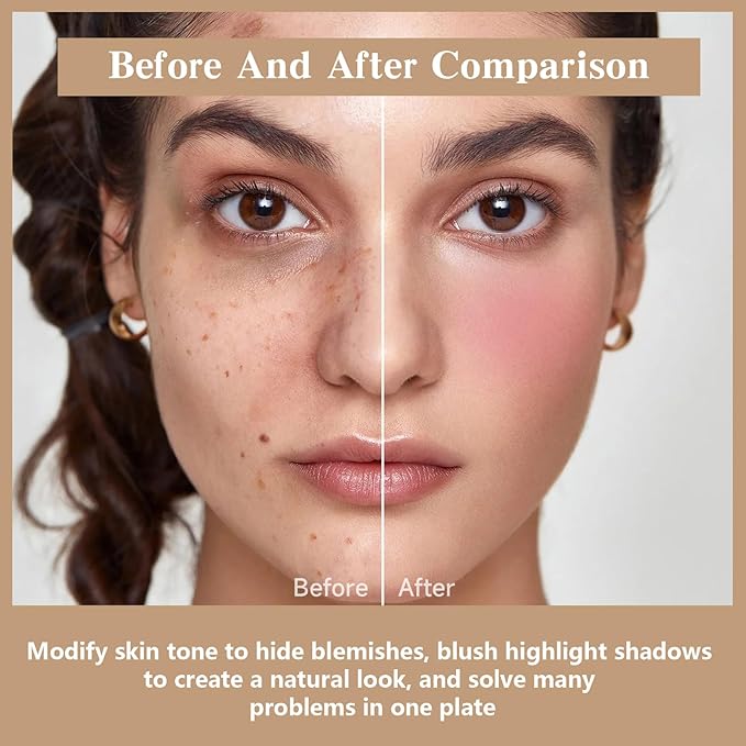 12 Colors Color Correcting Concealer Foundation Palette, Cream