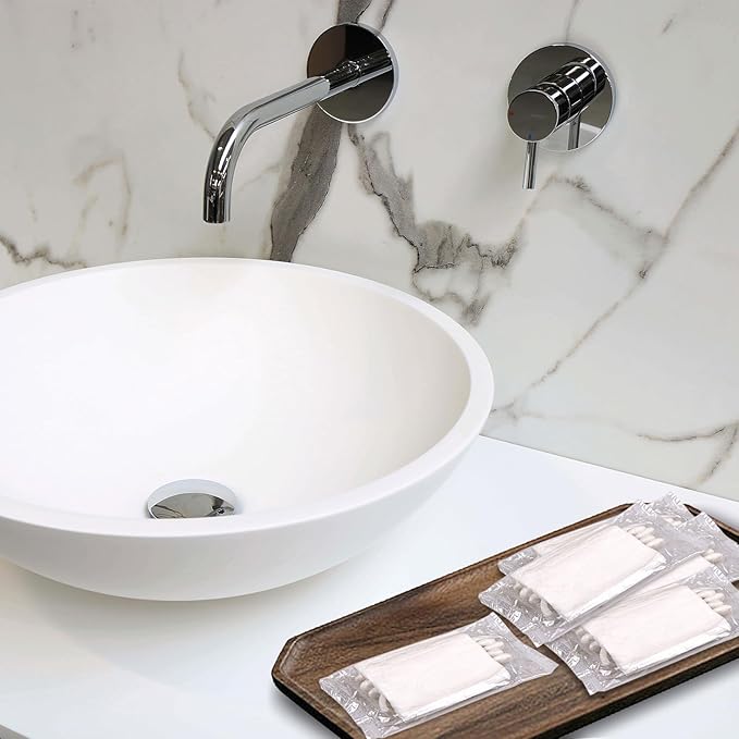 200 Pack Hotel Vanity Kit Individually Wrapped, Bulk Hotel Amenities Kit, Hospitality Set, Amenities Hotel Vanity Set Hygiene Products Include Cotton Pads, Cotton Swabs, Dental Floss Picks