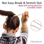 No Metal Hair Ties, Light Blonde, 50 Pieces, Elastic Ponytail Holders, No Pull Braided Hair Tying Bands