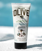 KORRES Olive Body Lotion for Dry Skin, Moisturizer Cream with Vitamin E, Aloe and Pure Greek Olive Oil for Body Care, Hydrating and Nourishing for Smooth, Supple Skin, Sea Salt Scented, 6.76 fl oz