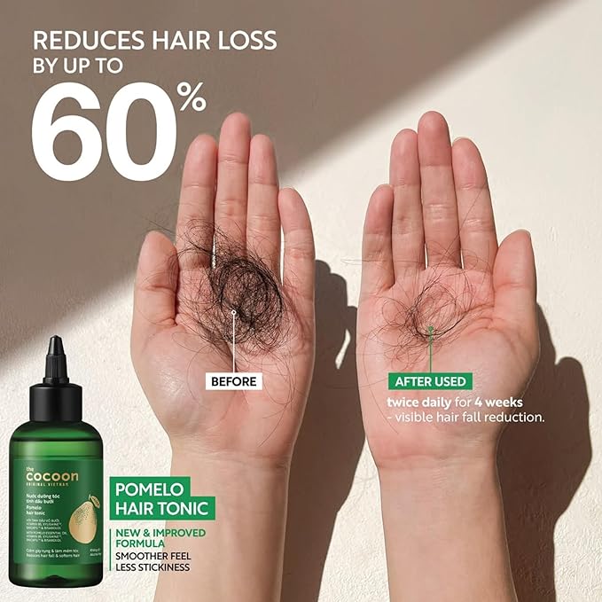 Cocoon Pomelo Oil Hair Tonic. 100% Vegan Scalp Serum Treatment for Thinning, Damaged & Breakage Hair | Soften, Reduce Hair Loss & Promote Hair Growth (4.73 fl oz Each) (3 Boxes)