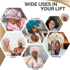 Silk Bonnet for Women 100% Mulberry Silk Sleep Cap 22 Momme Double Layer Hair Wrap for Curly Short Long Hair