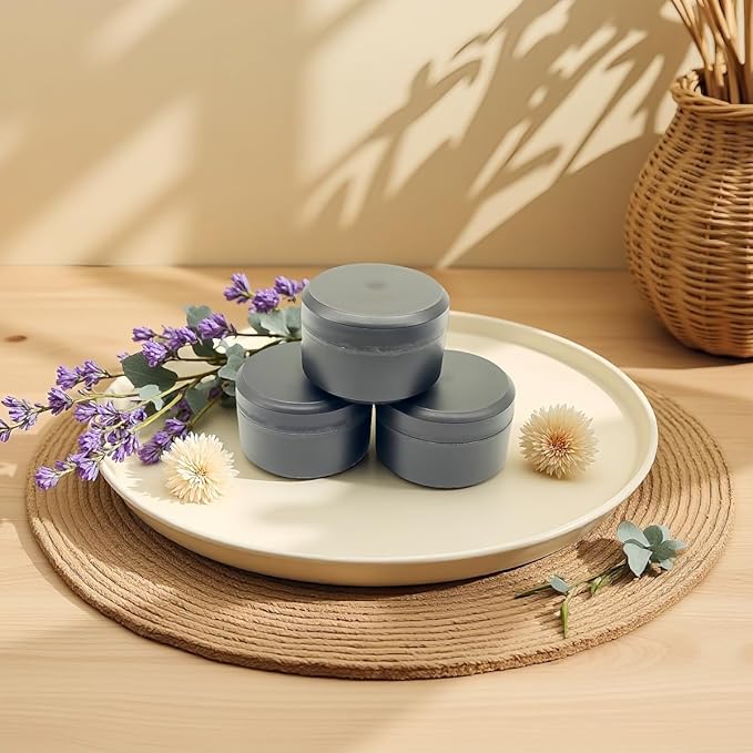 30 Pcs Cosmetic Jars Set, 10×5ml + 10×10ml + 10×15ml Empty Refillable Containers with Lids, Small Plastic Travel Pots for Face Cream, Lip Balm, Lotion, Powder, Glitter, DIY Crafts Storage