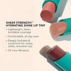 Thrive Causemetics Sheer Strength Hydrating Lip Tint Trio, Makeup Gift Set for Women, Long Lasting Hydration, Lightweight Moisturizing Tinted Lip Cream Formula, 3 Shades, Rowan, Kaisa, Melissa