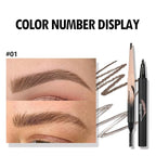 Eyebrow Pen,Eyebrow Pencils Set for Women with machete Eyebrow Pen,Liquid Square Angled Eyebrow Brush and Eyebrow Brush,Waterproof Eyebrow Pencil Create Full,Natural Hair-Like Brows,Light Brown（2 pcs）