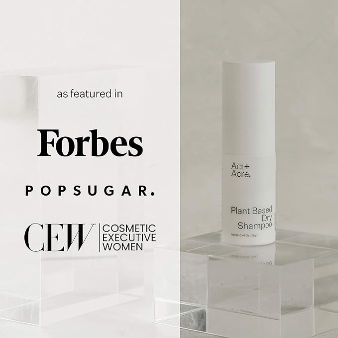 ACT+ ACRE Dry Shampoo - Plant-Based Fulvic Acid Volumizing Dry Shampoo, Unscented, Aerosol, for All Hair Types, Controls Oil and Restores Volume