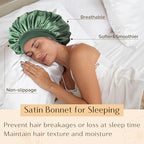 YANIBEST Silk Bonnet for Men Women Hair Bonnet for Sleeping Double Layer Satin Bonnet for Natural Curly Hair Unisex Sleep Cap