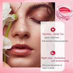 2 PCS Lip Balm Honey Pot, Honey & Strawberry Lip Sleeping Mask Vitamin E & Moisturizing Propolis Lip Balm with Stick, Prevention Dry and Cracked Lip Scrubs Exfoliator Lip Wrinkle