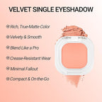 Erinde Light Orange Pink Single Eyeshadow Palette, Matte Cream Eye Shadow for Older Women, Blendable Long-Lasting Waterproof Eye Makeup Palette, High Pigment Powder Sombra De Ojos, 04 Apricot Nude