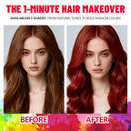 Temporary Red Hair Color Spray & Wax | Non-Sticky, Natural Look | Washable One-Time Use Hair Dye for Halloween, Cosplay, Festivals | For Women, Men & Kids (Fired Red)
