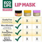 Eco Lips Daily Plumping Lip Mask with Hyaluronic Acid + Organic Vanilla Bean Sugar Lip Scrub 2-pack by Eco Lips 100% Natural. Made in USA