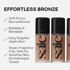 Saie Dew Bronze - Hydrating Liquid Bronzer Stick For a Sun Kissed Glow - Liquid Contour Stick Infused with Nourishing Skin Care Ingredients - Sculpted Face Makeup Essential - Stinson (0.4 oz)