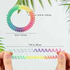 JessLab Spiral Hair Ties for Women, 10-Pack Traceless No-Damage Ponytail Holders, Coils Hair Bands for Girls, Assorted Colors