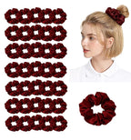 36Pack Womens Silk Scrunchies Satin Scrunchy Hairtie Hairbands Silky Hair Ties Elastics Hairs Bow Accessory Ponytail Holder